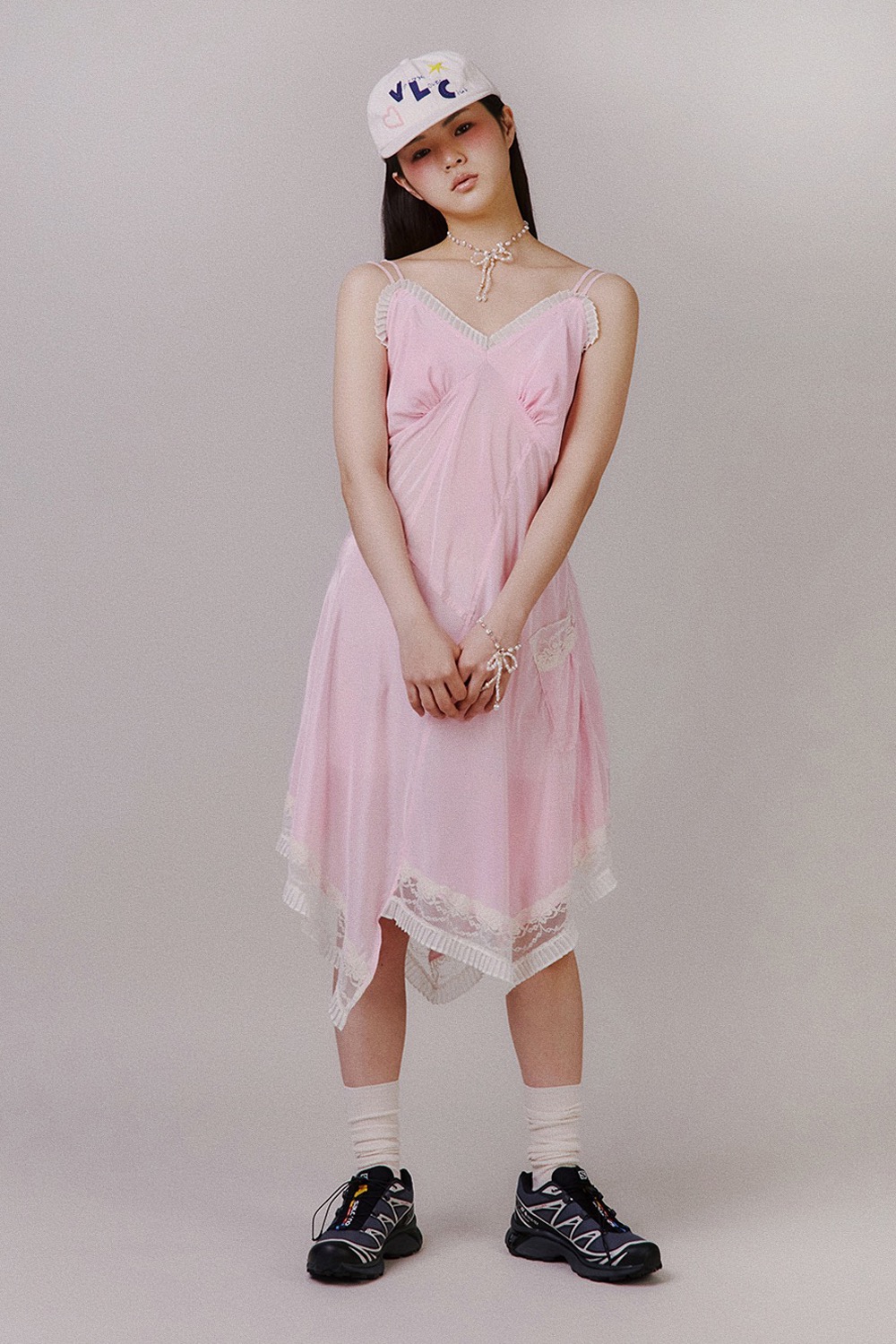 Cordelia Slip Dress (Cotton candy pink)
