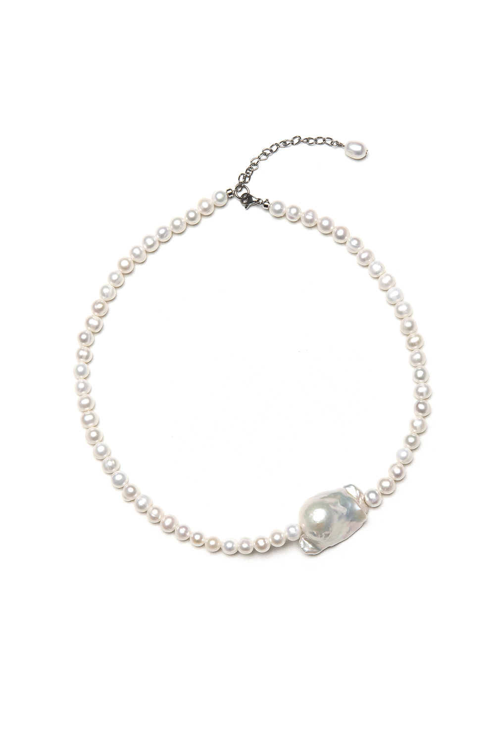 Heart freshwater pearl necklace (order-made)
