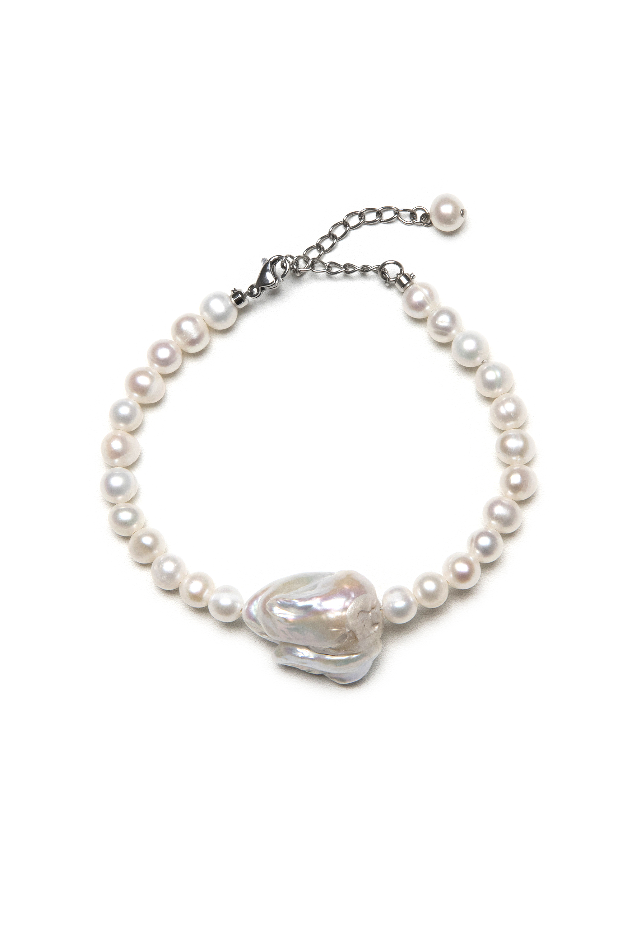 Heart freshwater pearl bracelet (order-made)